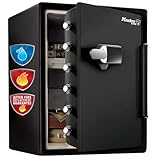 Master Lock Tresor Feuerfest und Wasserdicht mit Zahlencode und Alarm, Dreifacher Schutz -...