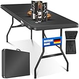KESSER® Buffettisch Tisch klappbar Kunststoff 183x76 cm Campingtisch Partytisch...