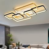 Moderne quadratische LED Deckenleuchte mit Fernbedienung Dimmbar Unterputz Deckenlampe...