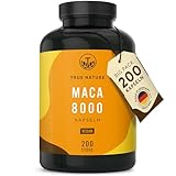 Maca Kapseln Gold 20:1 hochdosiert - 8000 mg PRO Kapsel (200 Stück) Premium Maca Extrakt...