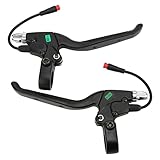 1 Paar E-Bike Bremshebel, Aluminiumlegierung Linke Bremse Rechte Handbremse mit 2 Poligem...