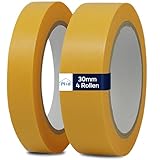 plid® Goldband Malerkrepp [Wasserabweisend] - Malerklebeband Nassfest - für Innen &...