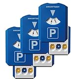 Prolac 3X Parkscheibe für Autos, mit 3 integrierten Einkaufswagenchips und Eiskratzer -...