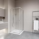 MARWELL Duschkabine Flexi 77-90x77-90-190 cm Eckdusche mit hochwertigen verstellbaren...