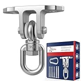 ALECPEA 360°Drehbar Schaukelhaken 450KG Kapazität Edelstahl Deckenhalterung...