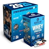 Bodylab24 Whey Protein + Riegel Adventskalender 2025, Fitness Adventskalender mit 24...