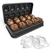 3D Skull Eiswürfelformen, Spespo Schwarz BPA Freie Silikon Ice Cubes Mold Tray...