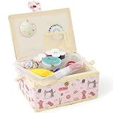 NOTIONSLAND Nähkörbe für Zuhause, mittelgroße Nähbox zur Aufbewahrung und...