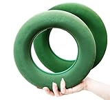 Blumensteckschaum Ring 2 Stück - Set in 25 cm - Nasssteckschaum Set Steckmoos,...