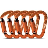 Karabiner Klettern Kletterausrüstung,5 Stück UIAA-Zertifiziert 25KN Auto...