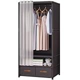 Kleiderschrank, Eisenrahmen, mit Schubladen, freistehend, für kleine Räume,...
