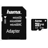 Hama microSDHC 16GB Class 10 UHS-I 80MB/s Karte inkl. SD Adapter