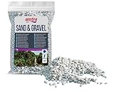 Amtra Gravel - Natürlicher Aquarienkies, dekorative Erde, grobe weiße Körnung, Größe...