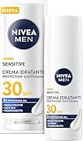 NIVEA MEN Sensitive Feuchtigkeitscreme für Herren, täglicher Schutz, LSF 30, 50 ml,...