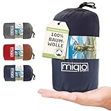 MIQIO® 2in1 Baumwoll-Hüttenschlafsack mit durchgängigem Reißverschluss...