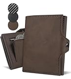 Auskang Slim Wallet mit Münzfach, Herren Geldbörse Portemonnaie Kartenetui Portmonee,...