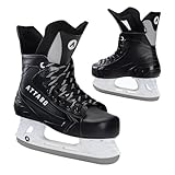ATTABO Hockey Schlittschuhe Herren in Schwarz Größe 44 EU Eishockey Schlittschuhe mit...