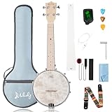 Mulucky 4 String Banjolele, Banjo Ukulele Konzertgröße 23 Zoll mit Remo Fell,...