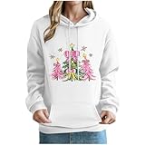 Generisch Hoodie Damen Weihnachten Kapuzenpullover mit Kängurutasche Frauen Langarm...