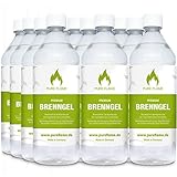 12 x 1L Brenngel für Gel Kamine & Gel Feuerstellen - Hergestellt aus Premium Bio-Ethanol...