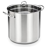 GSW 643474 Profi-Topf mit Glasdeckel, 30 x 28cm, 20 l, Edelstahl, silber, 30 x...