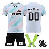 Personalisierbares Fußball-Trainings-Shirts, Shorts und Socken-Set, benutzerdefinierte...