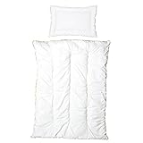 roba Kindersteppbett, Ganzjahres Baby-Bettset (Inlett), Steppbett weiß, Decke 100x135 cm...