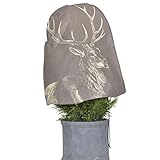 AFP Winterschutz Vlieshaube Hirsch Vintage, Cappuccino, 110 x 110cm, 50g/qm...
