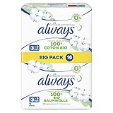 Always Ultra Binden Damen Organic Cotton Gr. 3, Night, 48 Damenbinden mit...