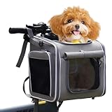 4 in 1 Hundekorb Fahrrad, Erweiterbarer Hunderucksack bis 8kg, Robuster...