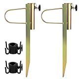 DBREAKS Rasendorn Sonnenschirmhalter, 2 Stück Metall Sonnenschirmständer,...