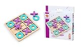 Eichhorn – Games – Tic Tac Toe Spiel mit Rahmen aus Holz, 10 Steine mit versch. Farben...