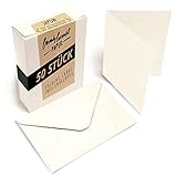 Japun - 50er Set blanko Falt-Karten inkl. Briefumschläge, Klapp-Karten zum gestalten,...