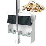 Ahuuen Besen Und Kehrschaufel Set | Kehrschaufel Set Mit Kammzähne | Aufrechter Kehrset...