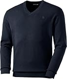 Otto Kern Pullover Herren mit V-Ausschnitt, Strickpullover aus 100% Baumwolle, Bequemes...