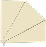 Royal Gardineer Balkonfächer: Balkon-Sichtschutz-Fächer, 160 x 140 cm, beige...