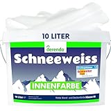 derendo Schneeweiss wandfarbe weiß hohe deckkraft 10l innenfarbe weiß matt wandfarbe...
