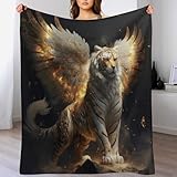 PACUM Kuscheldecke Tiger Decke Tagesdecke - Weiche Flannel Decke Mit Muster Sofadecke -...