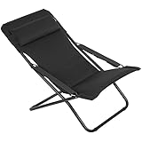 Lafuma Liegestuhl, Klappbar und verstellbar, Transabed, Air Comfort, Schwarz,...