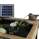 Storm's Gartenzaubereien Wasserspeier Spatz inkl.Solar- Pumpe Gusseisen...