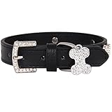 Katze Halsband Pet Bone Strass Hundehalsband Buckle Pet Leine Katzenhalsband...