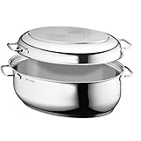 WMF Bräter mit Deckel backofengeeignet, 8,5l Bräter Induktion, Cromargan Edelstahl,...