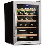 Klarstein Weinkühlschrank, Getränkekühlschrank Schmal, Kühlschrank mit Glastür,...