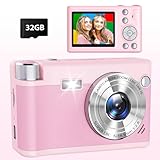 Digitalkamera, 48MP 1080P HD Autofokus Kamera Fotokamera mit 32GB TF Karte 1300mAh...