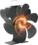 BSWAY Kaminventilator, 6 Flügel-Ofenventilator Ohne Strom, Leiser Betrieb,...