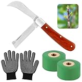 Nuo desire Okuliermesser mit 2 Klingen,Veredelungsmesser für Obstbäume Pfropfen Werkzeug...