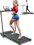 THERUN Laufband Klappbar für Zuhause bis 12km/h, 2 in 1 Walking Pad laufbänder...