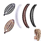 5 Stück Bananenspange Haare, Banana Hair Clip, Banana Clip Retro Weibliches Haar...