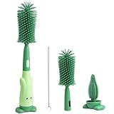 Vicloon Baby Flaschenbürste Set, 3 in 1 Silikon Babyflaschenbürste für...