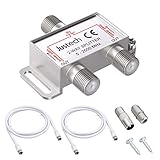 Justech SAT-Verteiler 2-Fach Splitter 2-Wege Antennen Verteiler TV Radio...